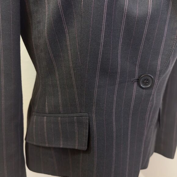 Anne Klein New York Executive Collection Pinstripe One Button Jacket Size 8P‎ - Picture 5 of 15